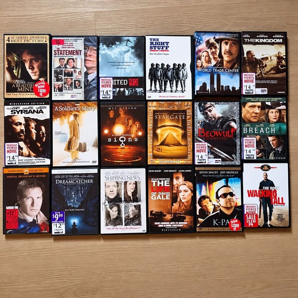 18 DVD Movie Lot Drama Action Classics Signs Stargate Syriana Beowulf